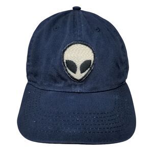 Alien Head Patch Slideback Hat Blue OSFA Adjustable 6 Panel Newhattan